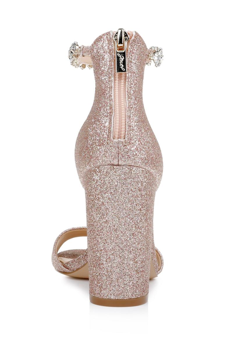 Badgley Mischka Louise Peep-Toe Block Heel Black | Women Block Heels