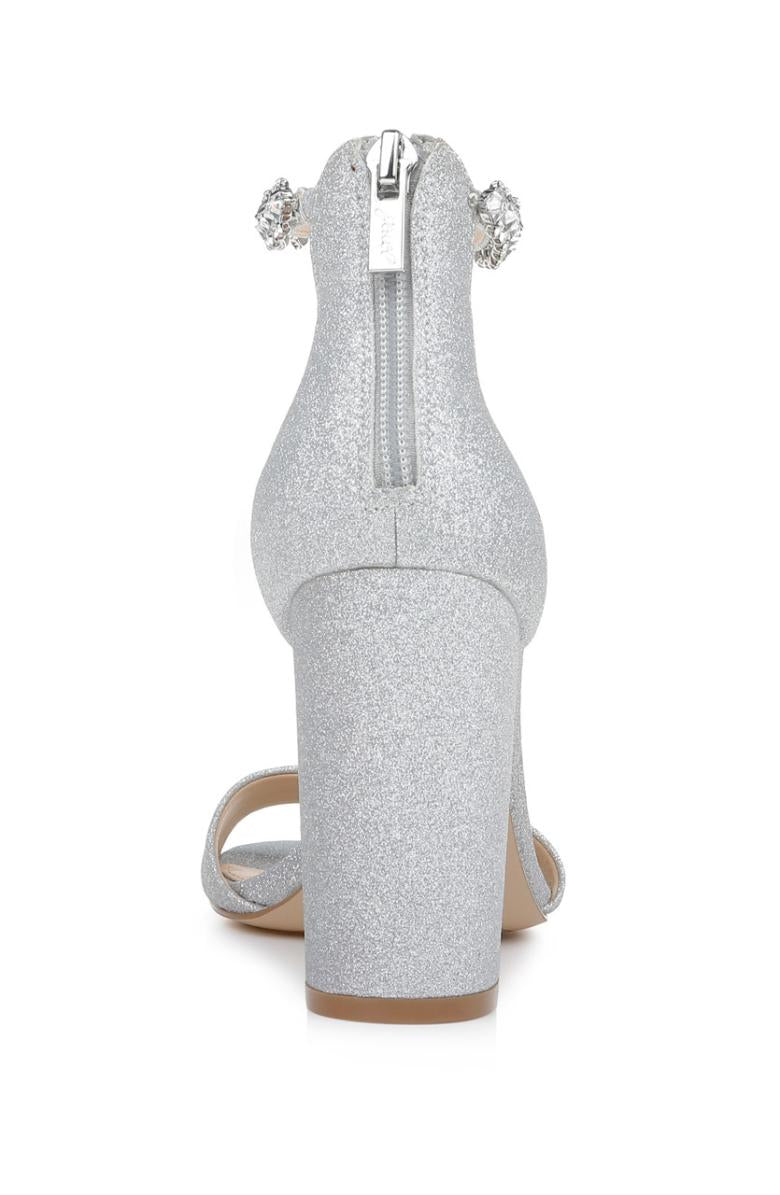 Badgley Mischka Louise Peep-Toe Block Heel Black | Women Block Heels