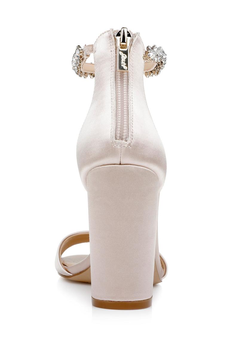 Badgley Mischka Louise Peep-Toe Block Heel Black | Women Block Heels