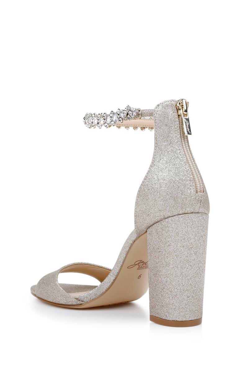 Badgley Mischka Louise Peep-Toe Block Heel Black | Women Block Heels