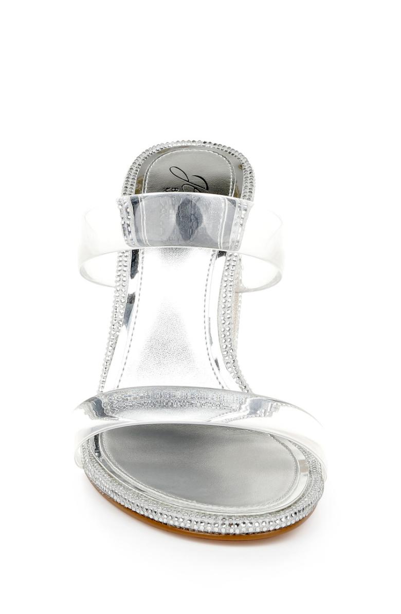 Badgley Mischka Lucero Block Heel Slide Clear | Women Block Heels