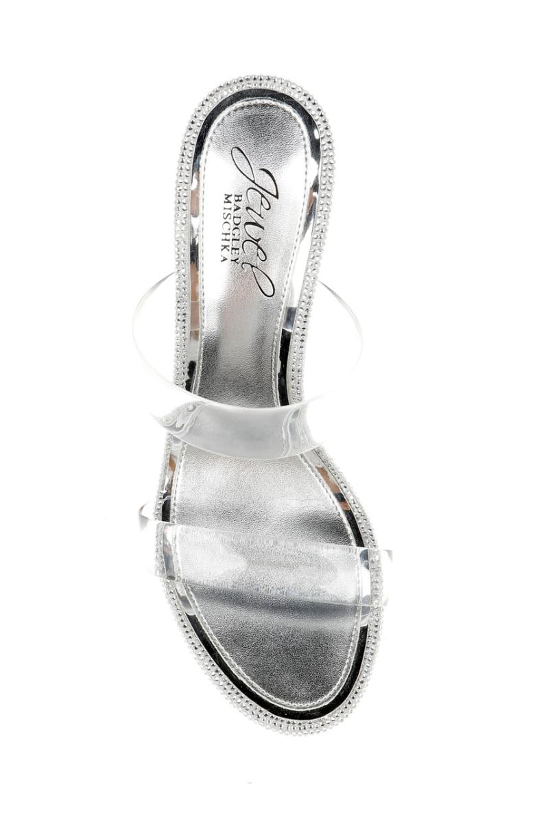 Badgley Mischka Lucero Block Heel Slide Clear | Women Block Heels