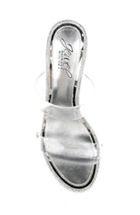 Badgley Mischka Lucero Block Heel Slide Clear | Women Block Heels