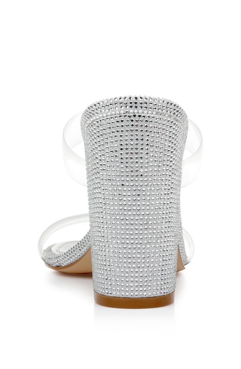 Badgley Mischka Lucero Block Heel Slide Clear | Women Block Heels