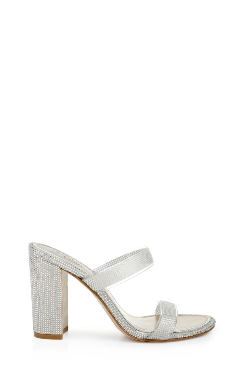 Badgley Mischka Lucero Block Heel Slide Clear | Women Block Heels