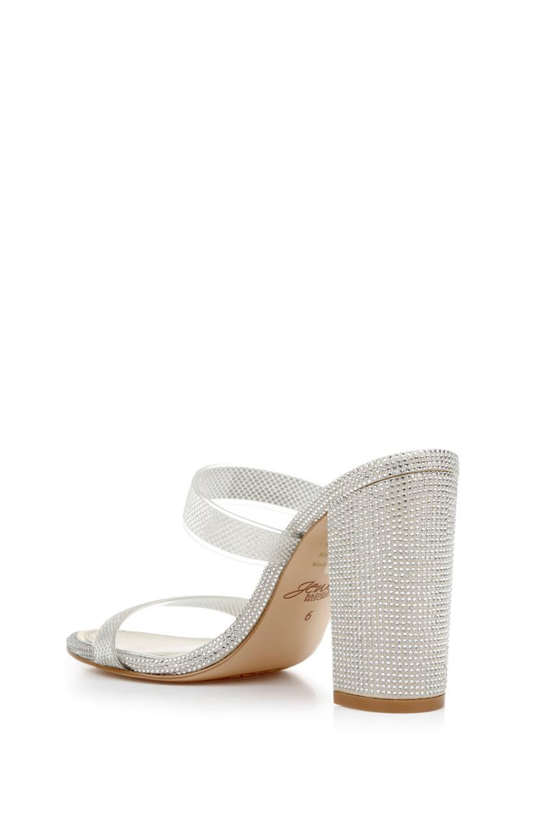 Badgley Mischka Lucero Block Heel Slide Clear | Women Block Heels