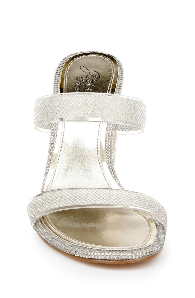 Badgley Mischka Lucero Block Heel Slide Clear | Women Block Heels