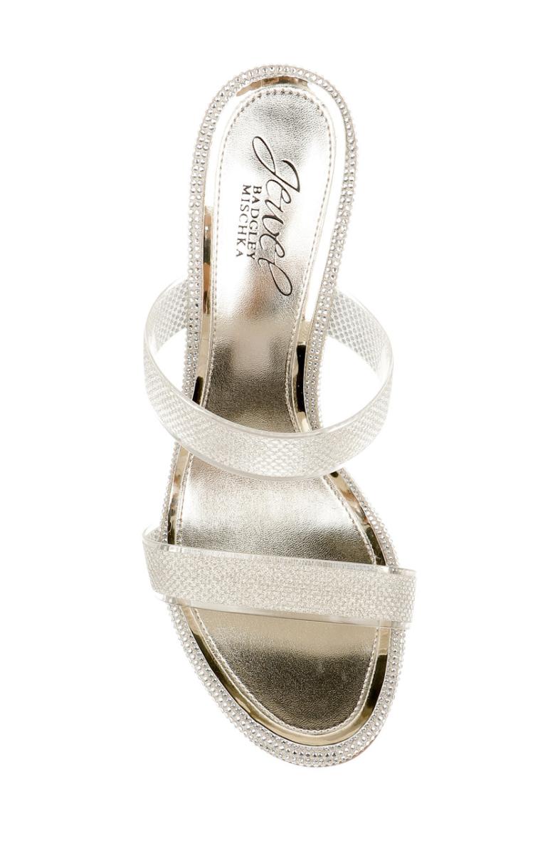 Badgley Mischka Lucero Block Heel Slide Clear | Women Block Heels