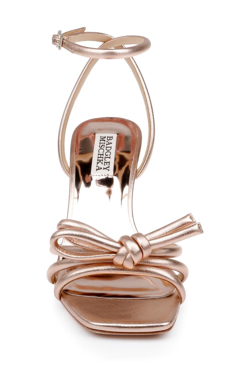 Badgley Mischka Luciana Knot Detail Wedge Sandal Champagne | Women Wedge