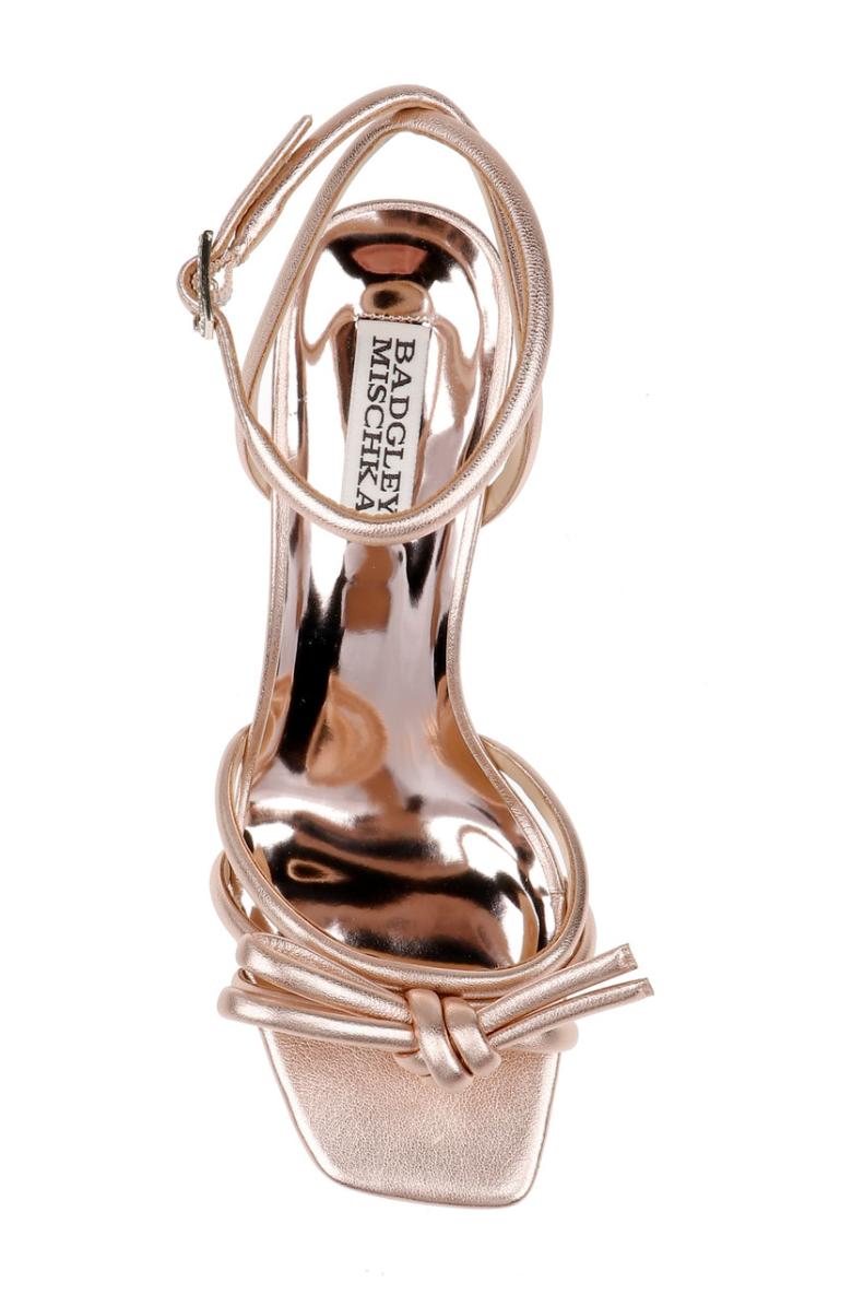 Badgley Mischka Luciana Knot Detail Wedge Sandal Champagne | Women Wedge