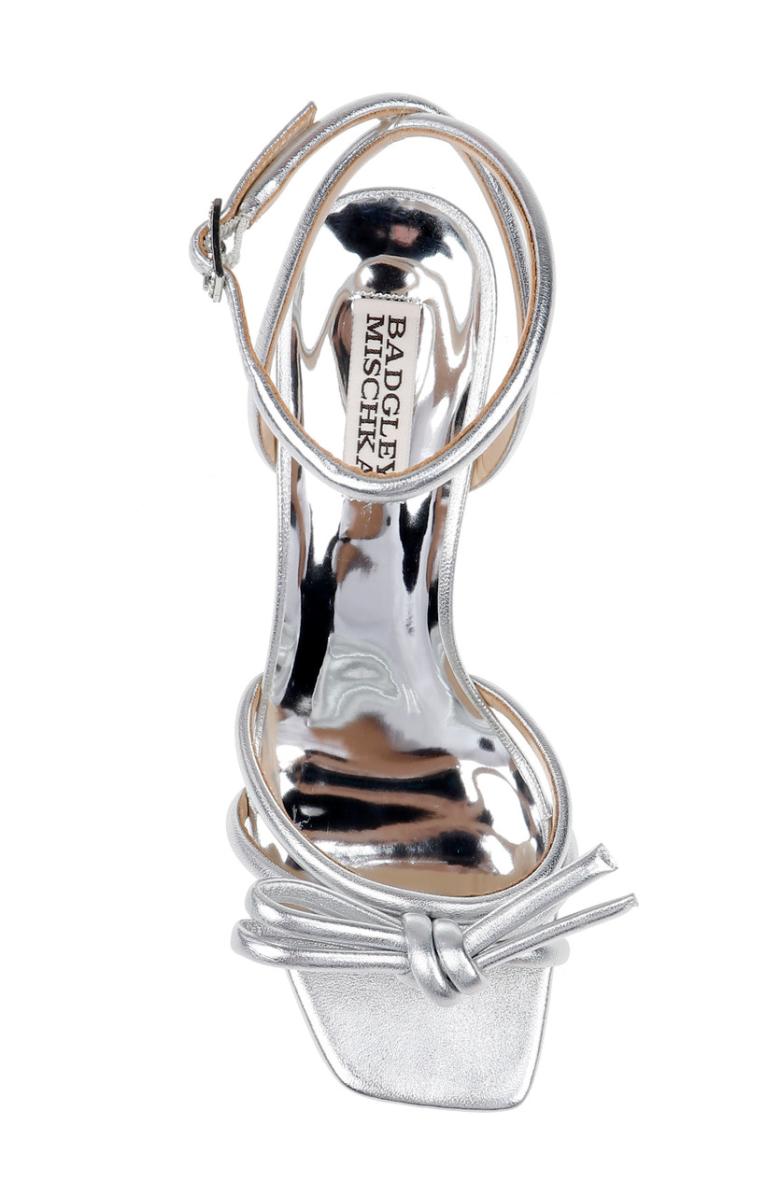 Badgley Mischka Luciana Knot Detail Wedge Sandal Champagne | Women Wedge