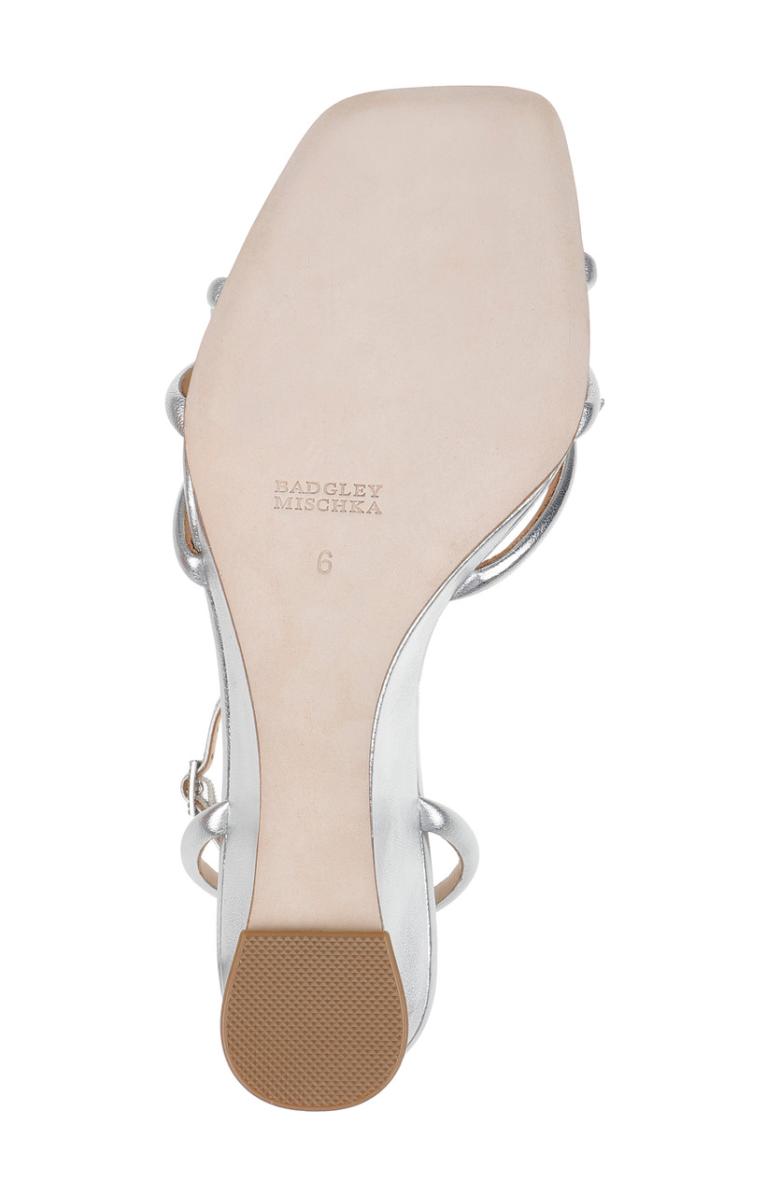 Badgley Mischka Luciana Knot Detail Wedge Sandal Champagne | Women Wedge