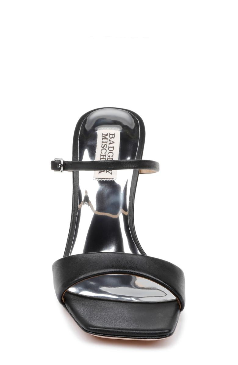 Badgley Mischka Luna Mule With Sculptural Wedge Black | Women Wedge