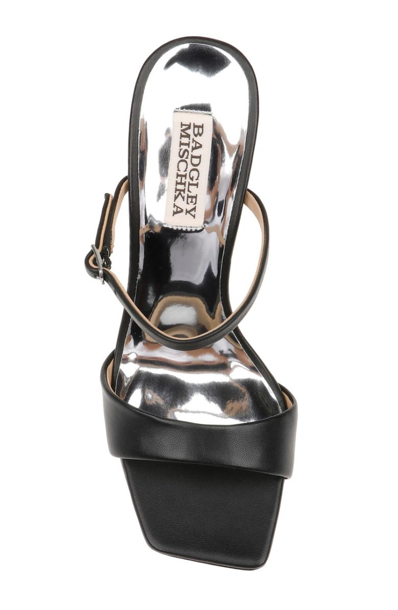Badgley Mischka Luna Mule With Sculptural Wedge Black | Women Wedge