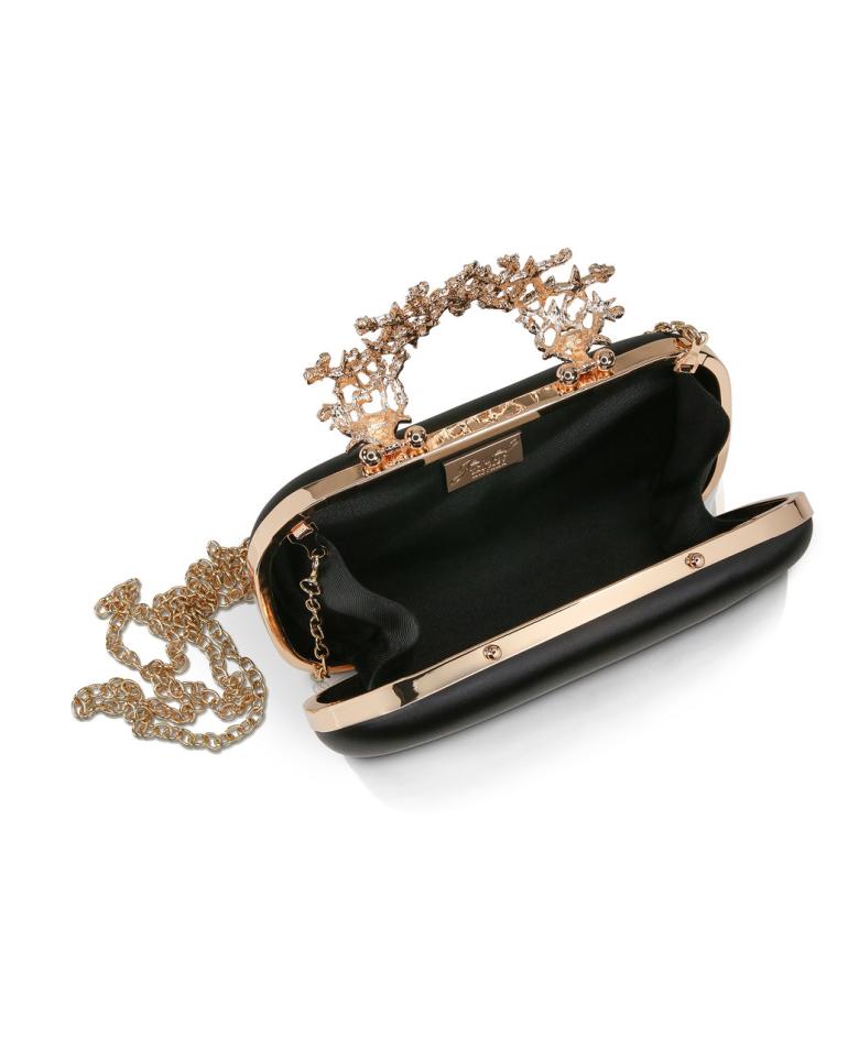 Badgley Mischka Lyra Starburst Clasp Satin Minaudiere Hot Pink | Women Evening Bags