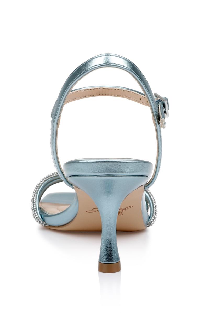 Badgley Mischka Maci Metallic Sandal With Rhinestone Knot Detail Blue | Women Best Sellers