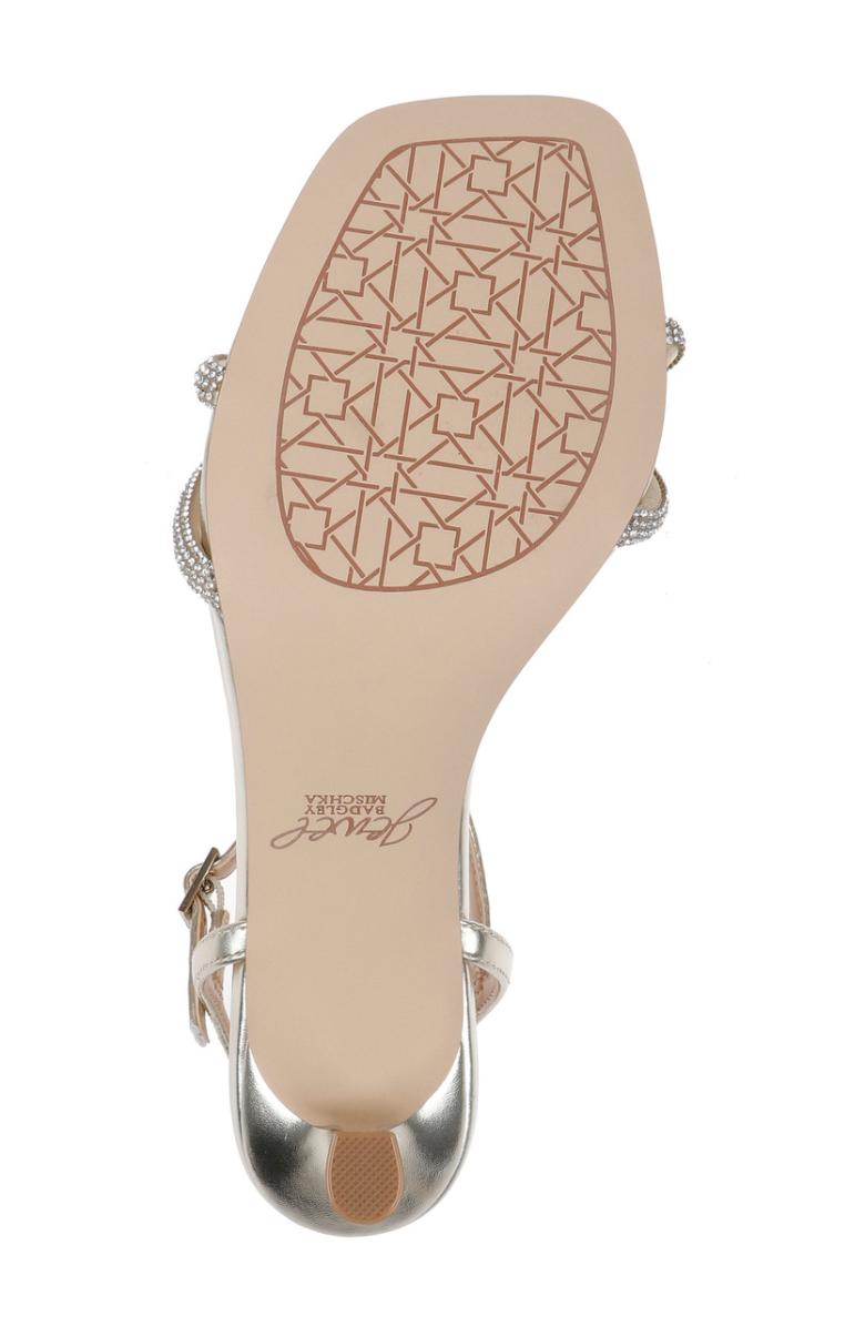 Badgley Mischka Maci Metallic Sandal With Rhinestone Knot Detail Blue | Women Best Sellers