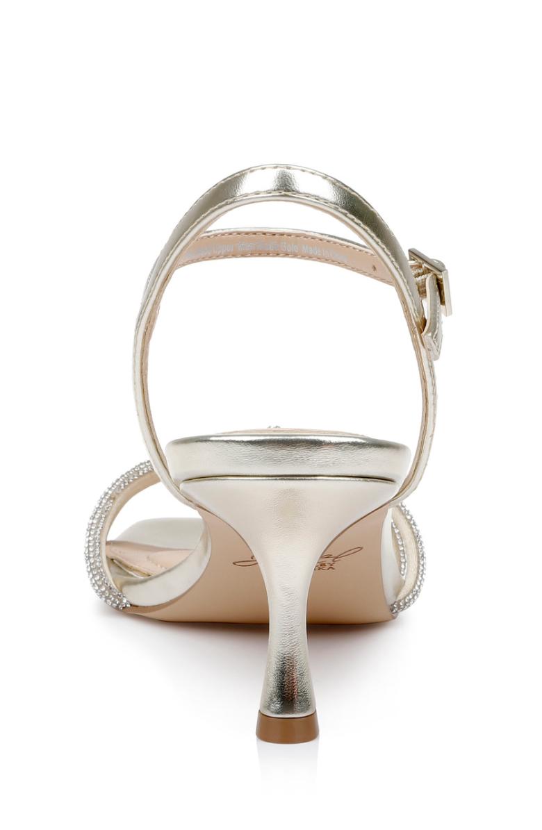 Badgley Mischka Maci Metallic Sandal With Rhinestone Knot Detail Blue | Women Best Sellers