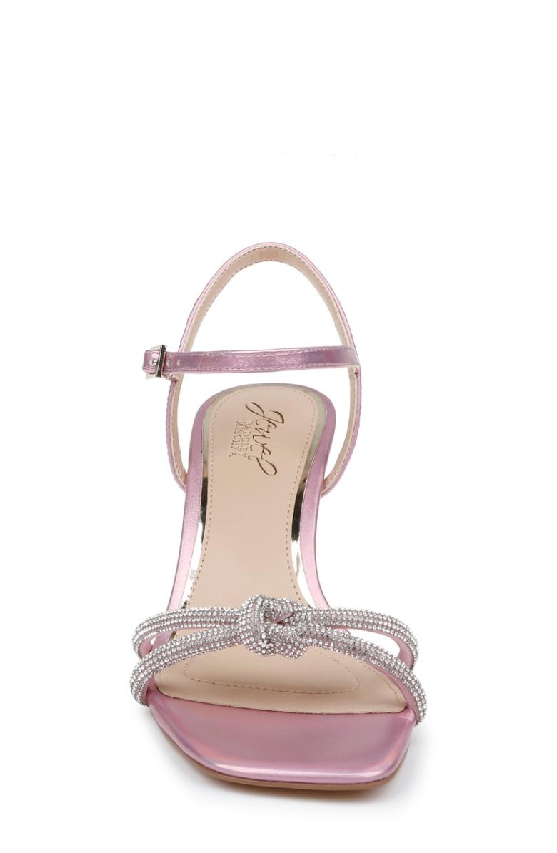 Badgley Mischka Maci Metallic Sandal With Rhinestone Knot Detail Blue | Women Best Sellers