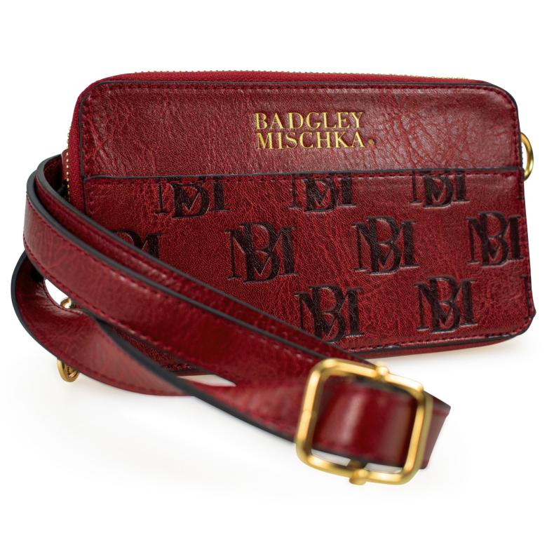Badgley Mischka Madalyn Vegan Leather Pouch Belt Bag Brown | Women Travel