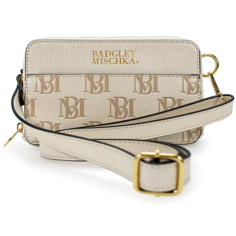 Badgley Mischka Madalyn Vegan Leather Pouch Belt Bag Brown | Women Travel