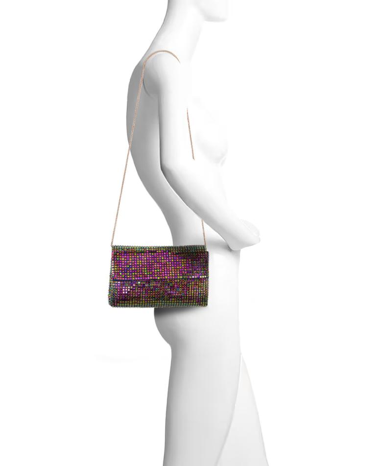 Badgley Mischka Maria Allover Crystal Envelope Clutch Black | Women Evening Bags