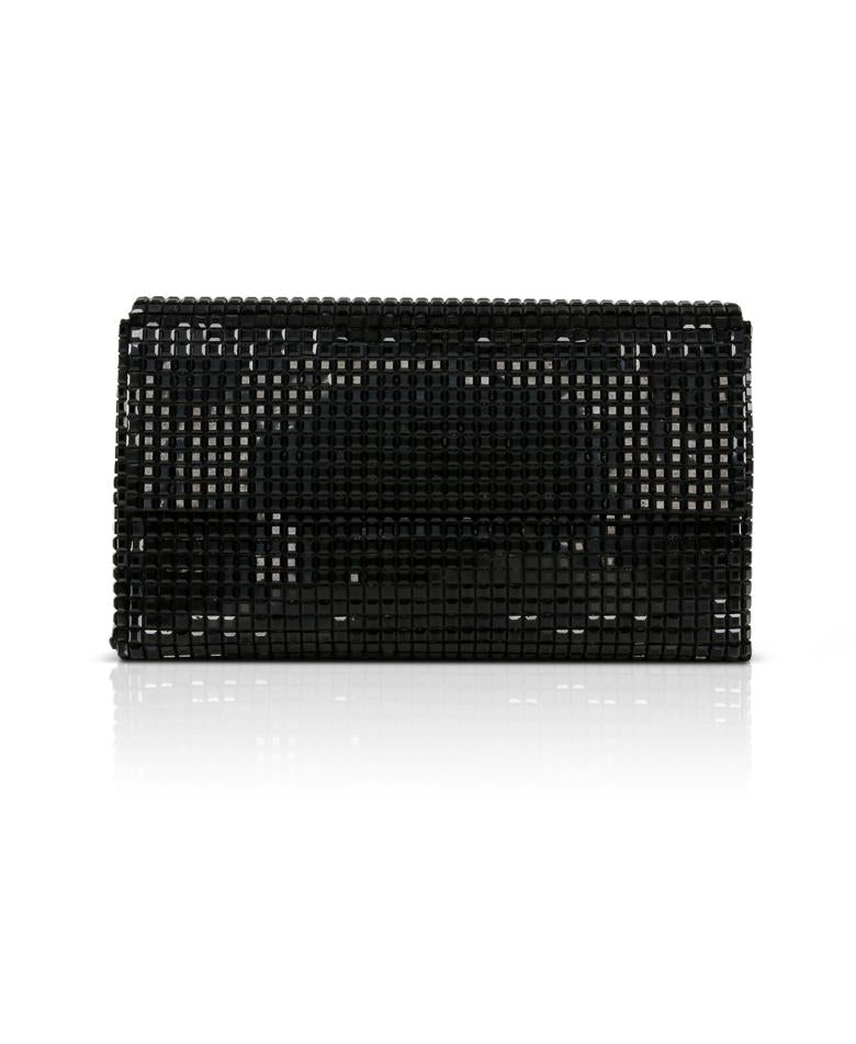 Badgley Mischka Maria Allover Crystal Envelope Clutch Black | Women Evening Bags