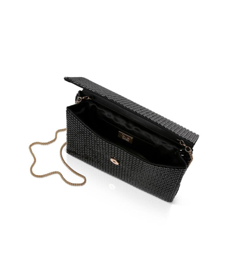 Badgley Mischka Maria Allover Crystal Envelope Clutch Black | Women Evening Bags