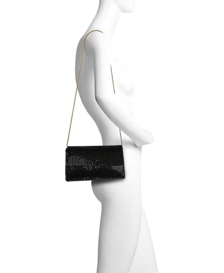 Badgley Mischka Maria Allover Crystal Envelope Clutch Black | Women Evening Bags