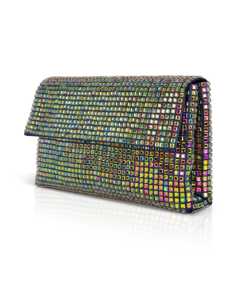 Badgley Mischka Maria Allover Crystal Envelope Clutch Black | Women Evening Bags