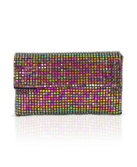 Badgley Mischka Maria Allover Crystal Envelope Clutch Black | Women Evening Bags