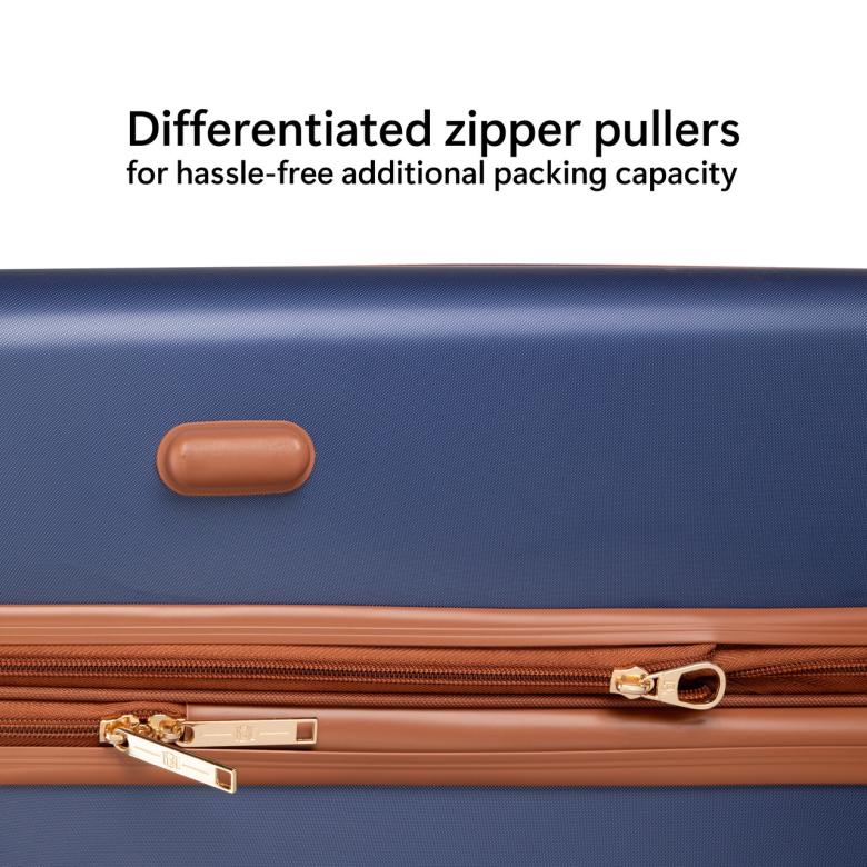 Badgley Mischka Mia 3 Piece Expandable Retro Luggage Set Black | Women Travel