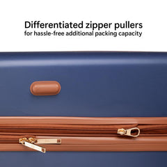 Badgley Mischka Mia 3 Piece Expandable Retro Luggage Set Black | Women Travel