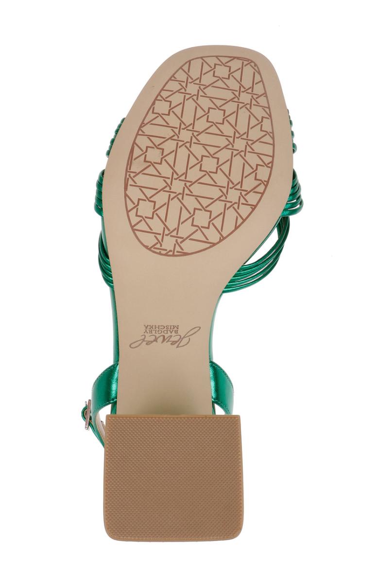 Badgley Mischka Michelle Metallic Strappy Block Heels Gold | Women Block Heels