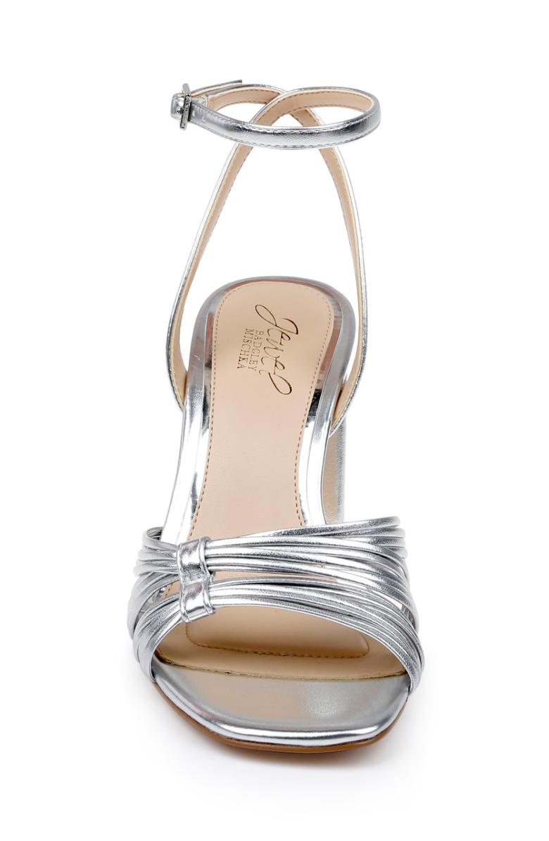 Badgley Mischka Michelle Metallic Strappy Block Heels Gold | Women Block Heels