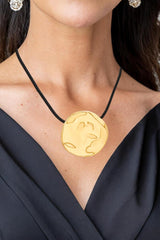 Badgley Mischka Molten Disc Cord Necklace | Women Fashion Jewelry