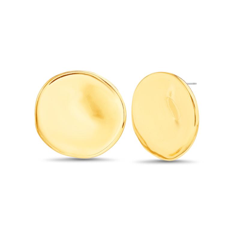 Badgley Mischka Molten Metal Button Earrings | Women Fashion Jewelry