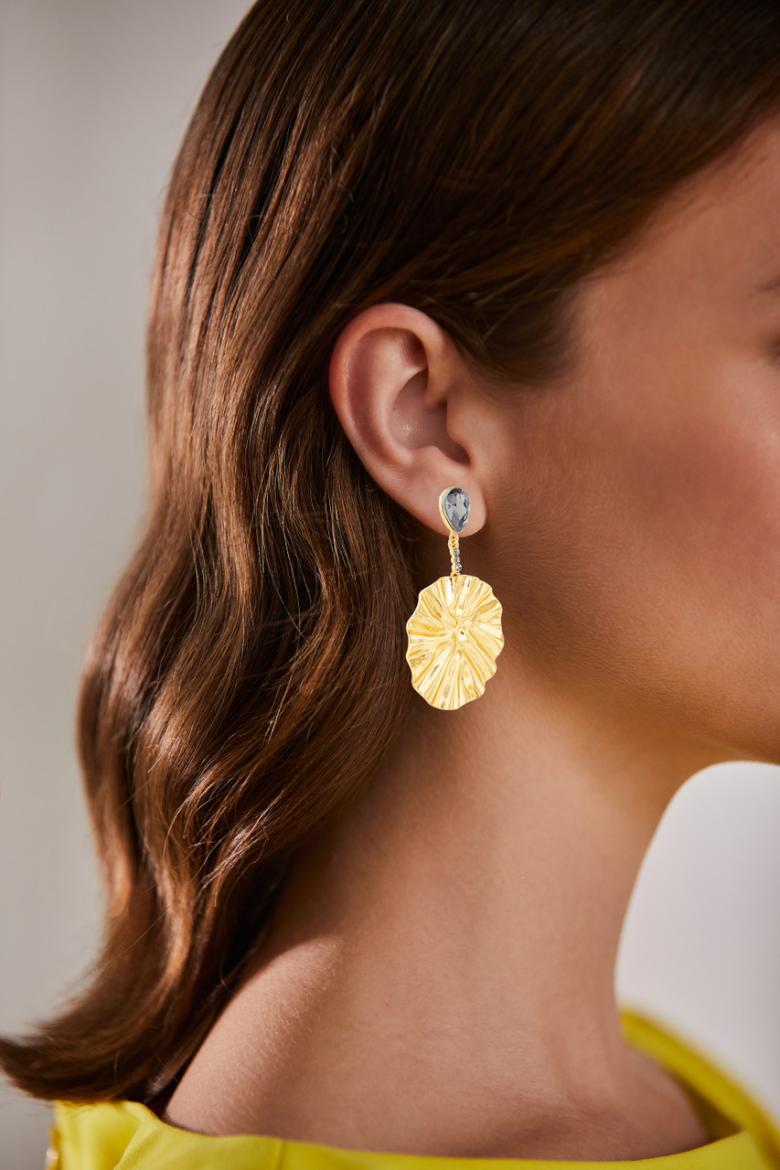Badgley Mischka Molten Metal Circle Drop Earrings | Women Fashion Jewelry