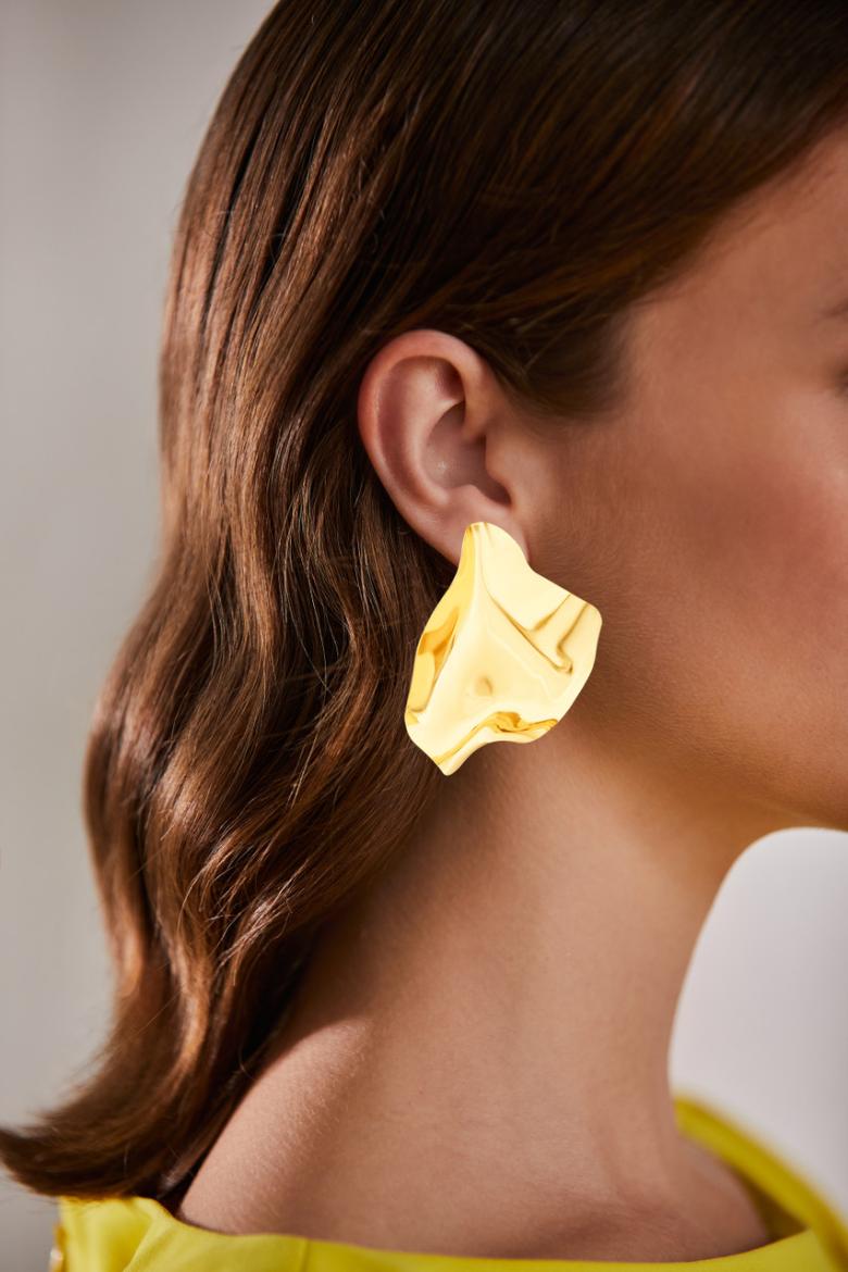 Badgley Mischka Oversized Molten Lily Pad Earrings | Women Fashion Jewelry