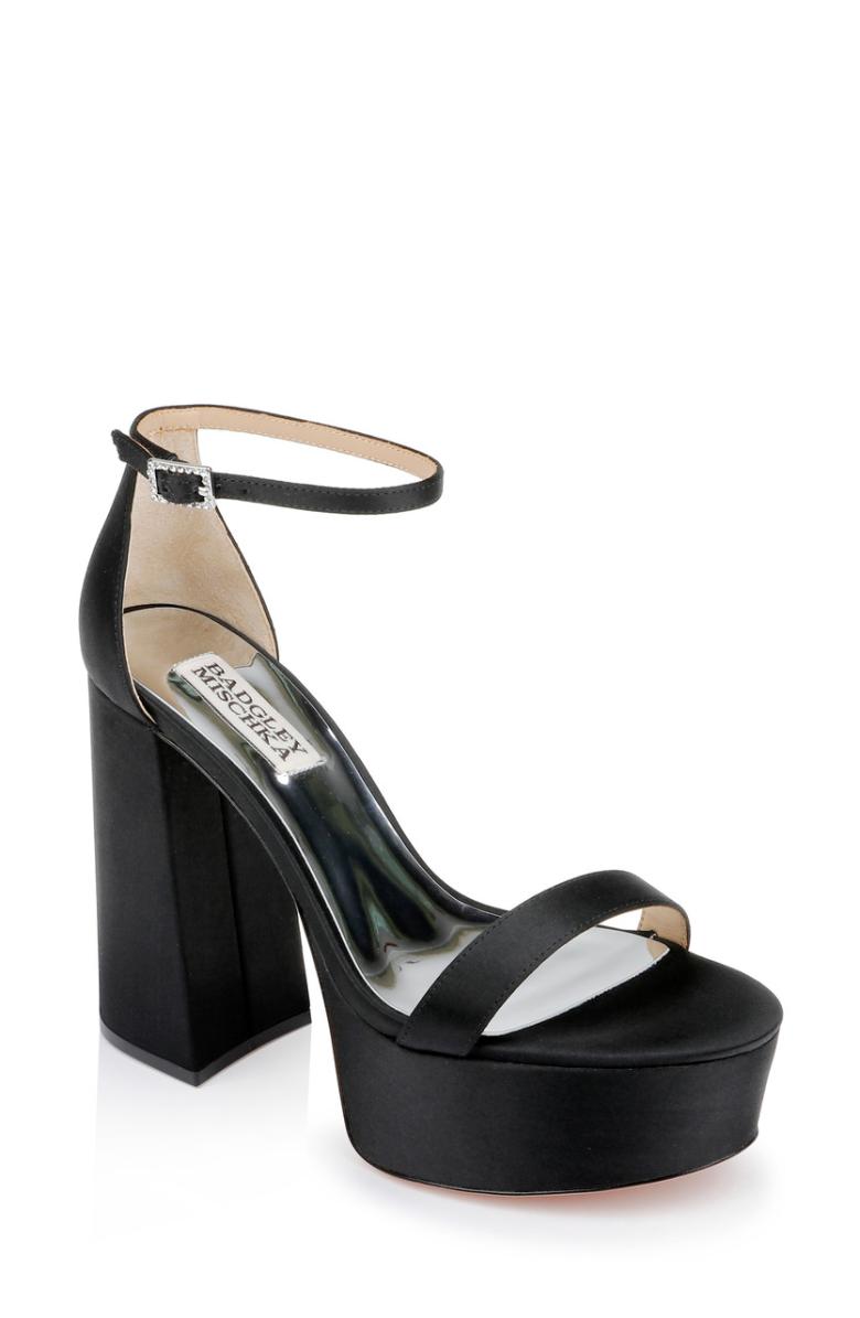 Badgley Mischka Party Platform Block Heel Black | Women Platform