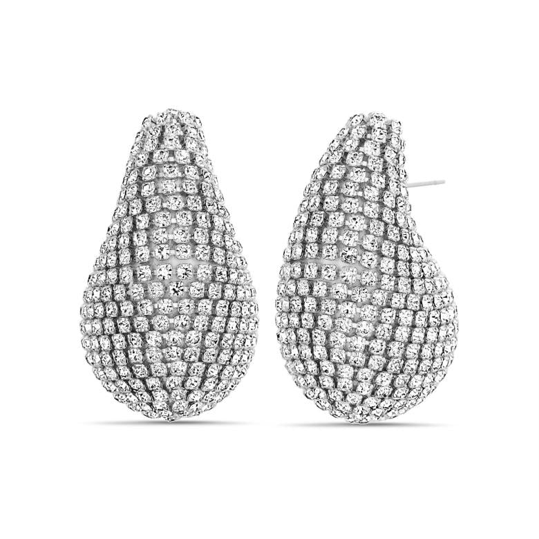 Badgley Mischka Pave Bean Post Earrings | Women Fashion Jewelry