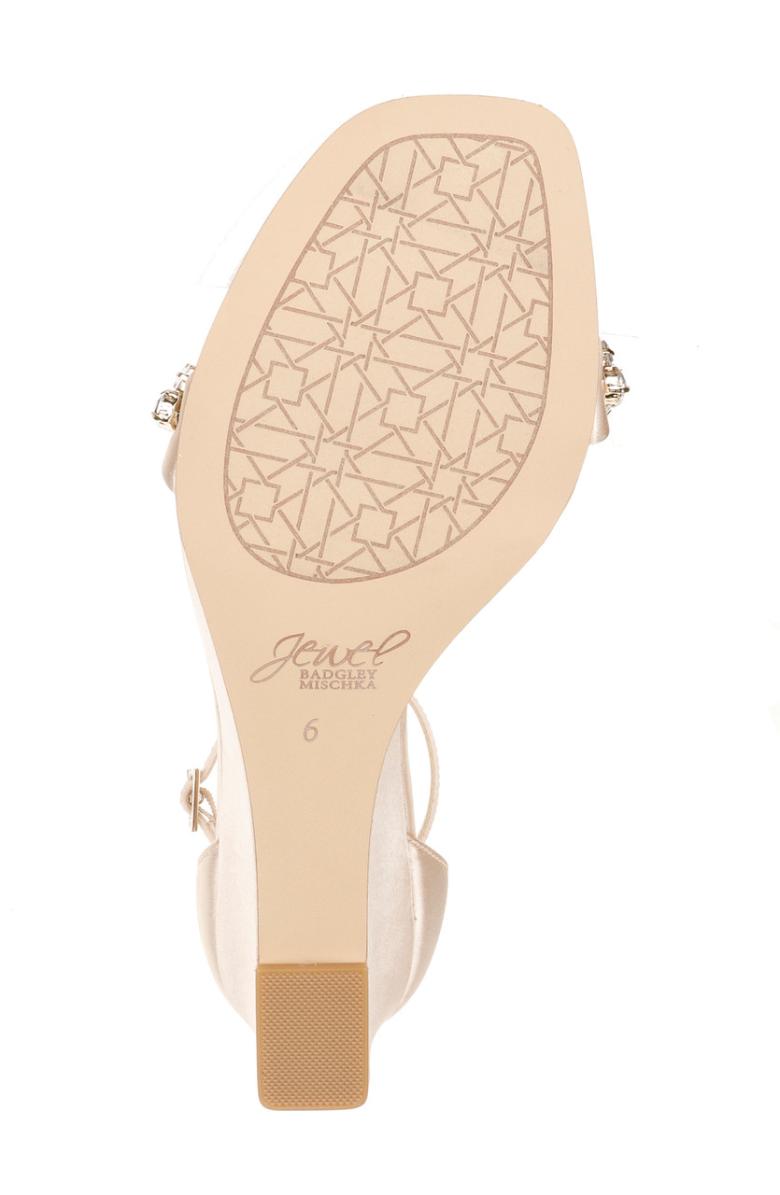 Badgley Mischka Peggy Crystal Embellished Wedge Champagne | Women Wedge