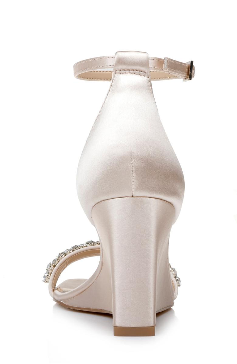 Badgley Mischka Peggy Crystal Embellished Wedge Champagne | Women Wedge