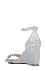 Badgley Mischka Peggy Crystal Embellished Wedge Champagne | Women Wedge