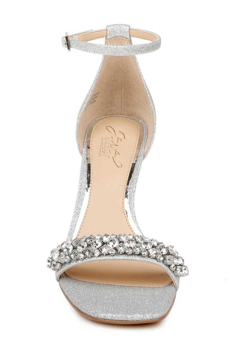 Badgley Mischka Peggy Crystal Embellished Wedge Champagne | Women Wedge