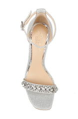 Badgley Mischka Peggy Crystal Embellished Wedge Champagne | Women Wedge