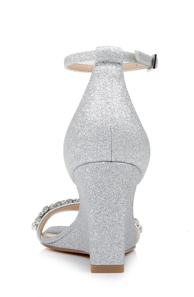 Badgley Mischka Peggy Crystal Embellished Wedge Champagne | Women Wedge