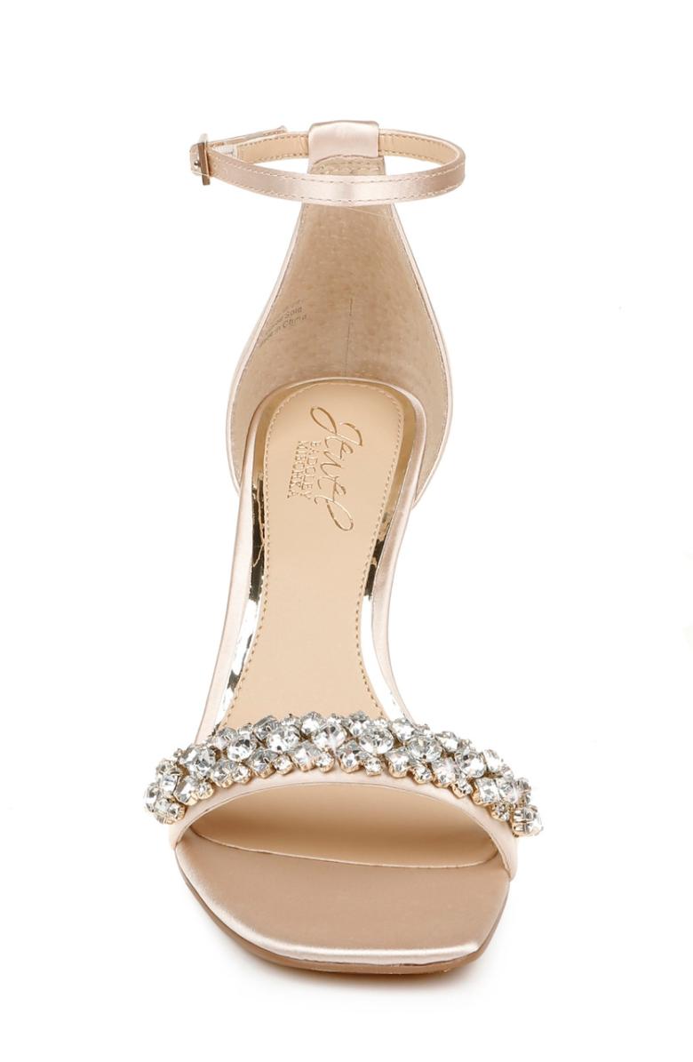 Badgley Mischka Peggy Crystal Embellished Wedge Champagne | Women Wedge