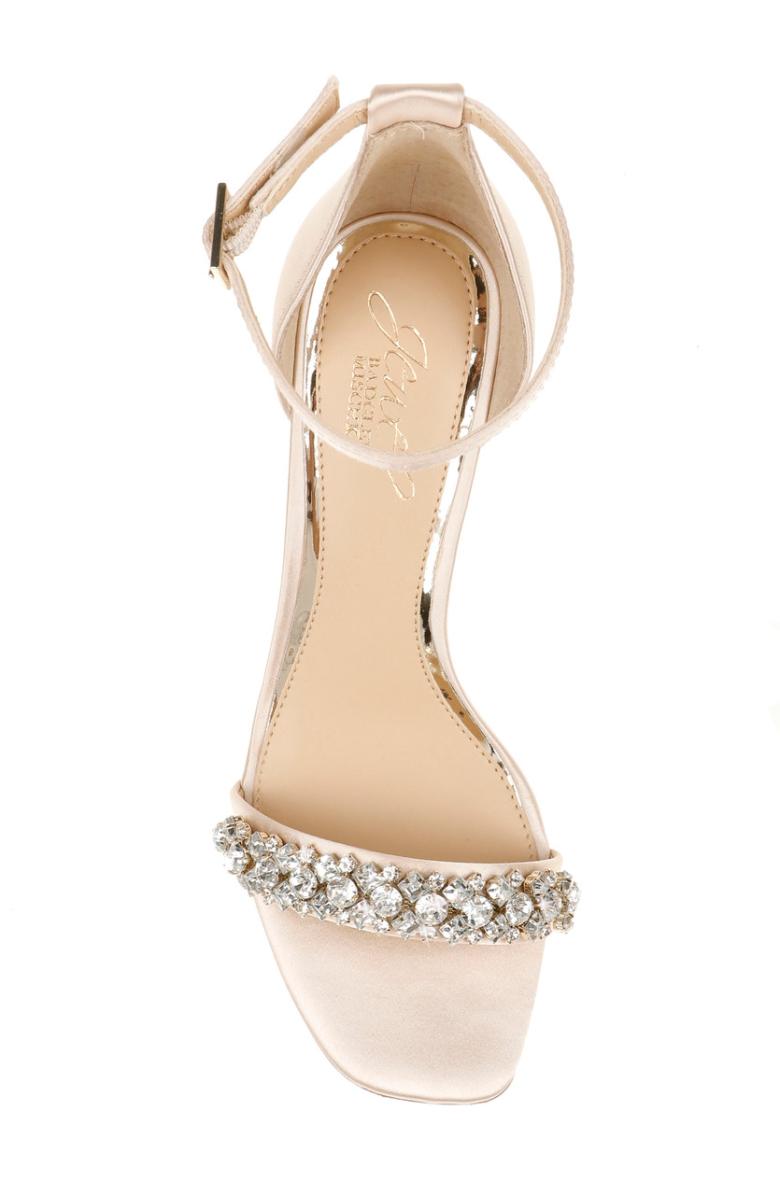 Badgley Mischka Peggy Crystal Embellished Wedge Champagne | Women Wedge