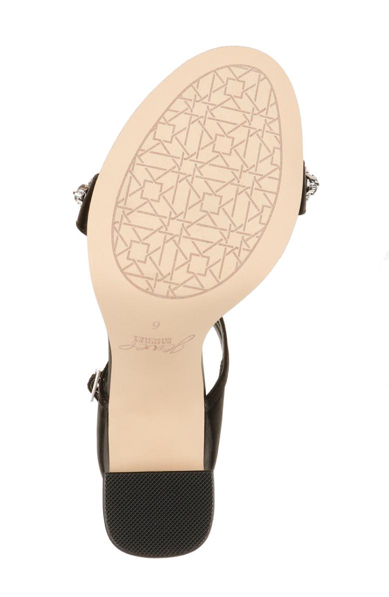 Badgley Mischka Penny Crystal Embellished Block Heel Black | Women Block Heels